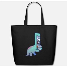 Book Dinosaurs Black Eco-Friendly Tote Bag